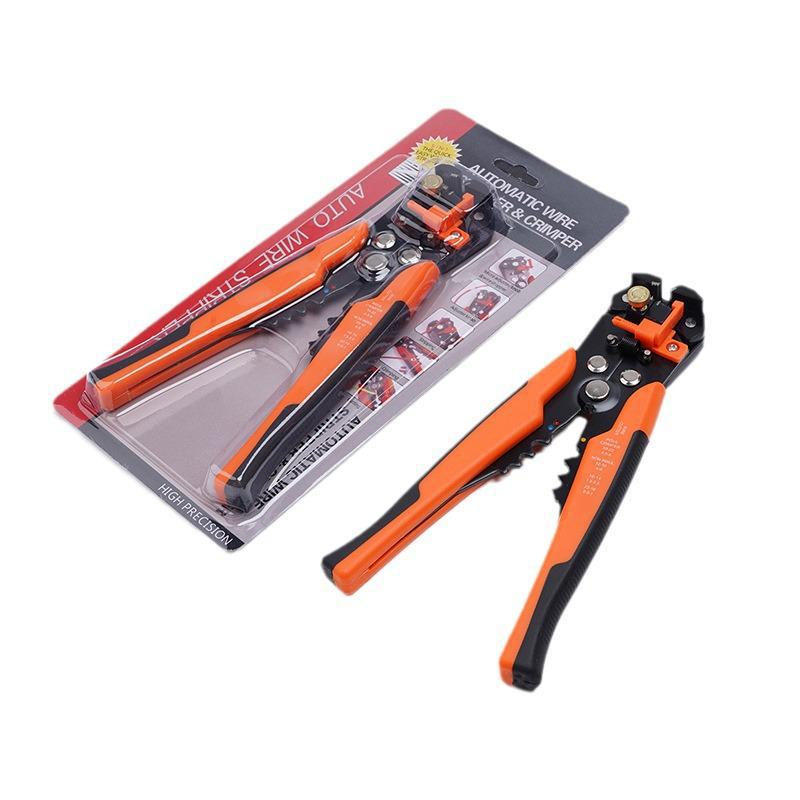 

Автоматичні багатофункціональні кліщі для зачистки та пресування проводів для електриків Wire strippers помаранчевий