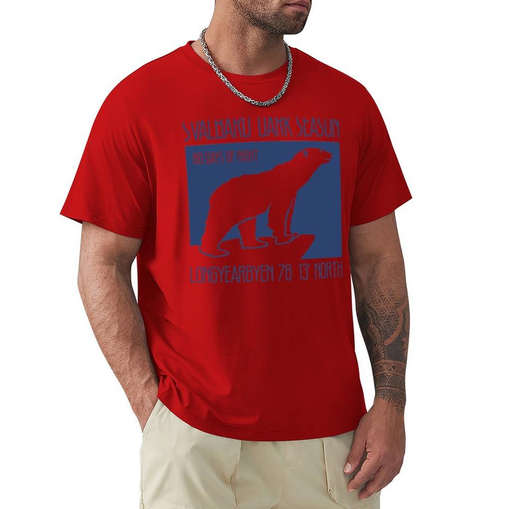Svalbard Dark Season T-Shirt Heavyweights Custom T Shirt Shirts Graphic Tees Clothing For Men
