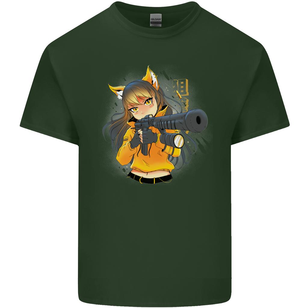 Anime Gun Girl Unisexs Light Cotton TShirt