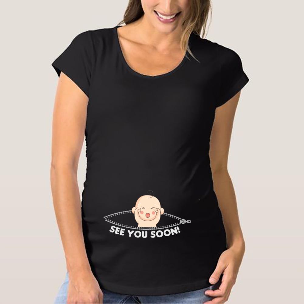 Moederschap T-shirts Voor Unisex Schattig Grappig Grafisch Zwangerschapscadeaus Zomer Casual Mama Zwangerschap Blouses Kleding