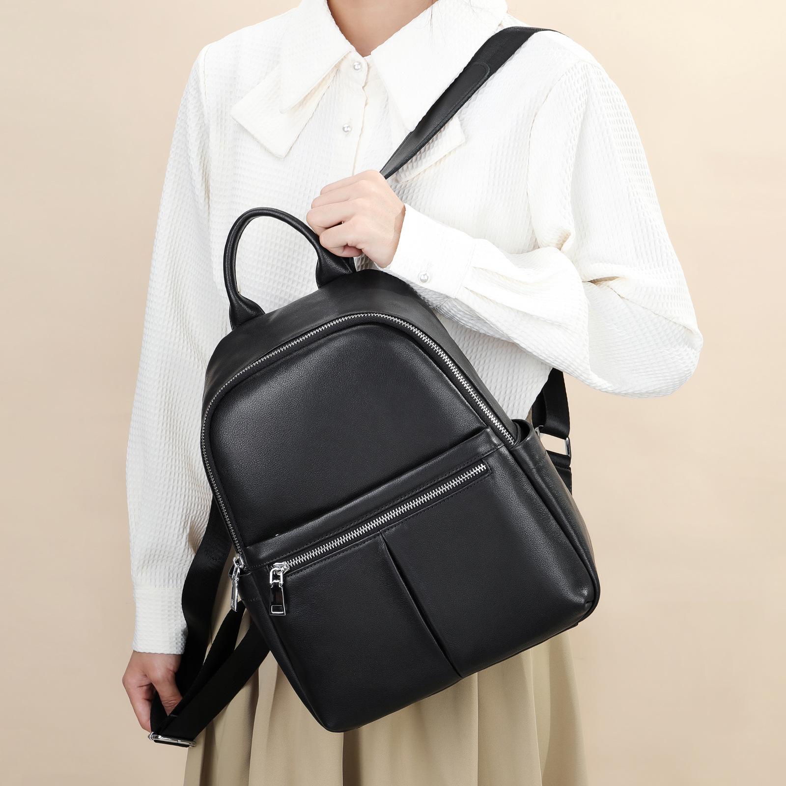 

Женский рюкзак Marant из натуральной кожи - модный школьный рюкзак 2022 года для девочек чёрный