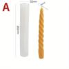 Spiral Long Pole Silicone Candle Mold DIY Geometry Round Candle Making Mould Handmade Home Decor