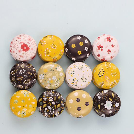 12Pcs/Set Tin Box Widely Used Iron Cute Mini Round Aromatherapy Candle Jar for Candy Tea