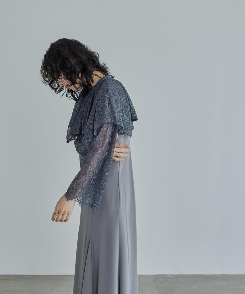 Layered Cape Party Wedding Cape Lace S [niana] Dress, Dress, Dress, Bolero, Gray,