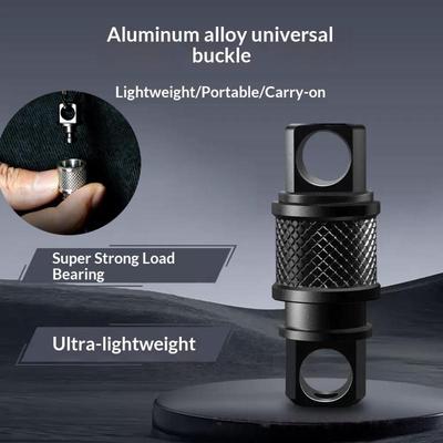 1Pcs Outdoor Edc Tool Double Head Quick Release Buckle Titanium Alloy Keychain Removable Portable Mountaineering Buckle
