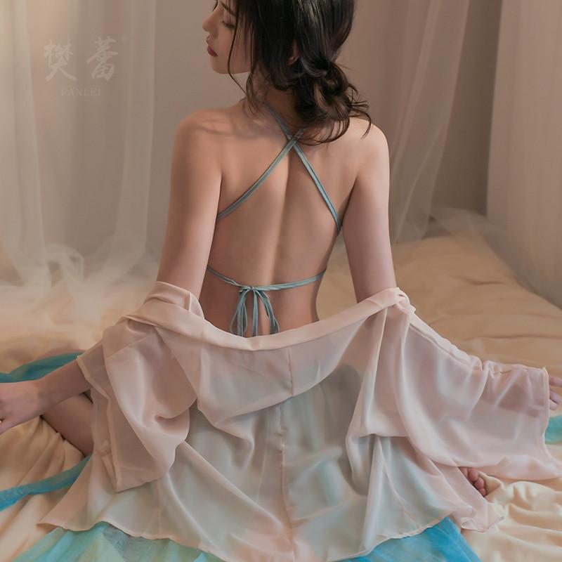 Fun Underwear Antique Pure Desire Long Dress Court Belly Pocket Sexy Style Cos Hanfu Temptation Small Chest Flirting