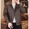New Casual Motorcycle Men's Leather Jacket New Trendy Fashion Warm Autumn Leather Jacket