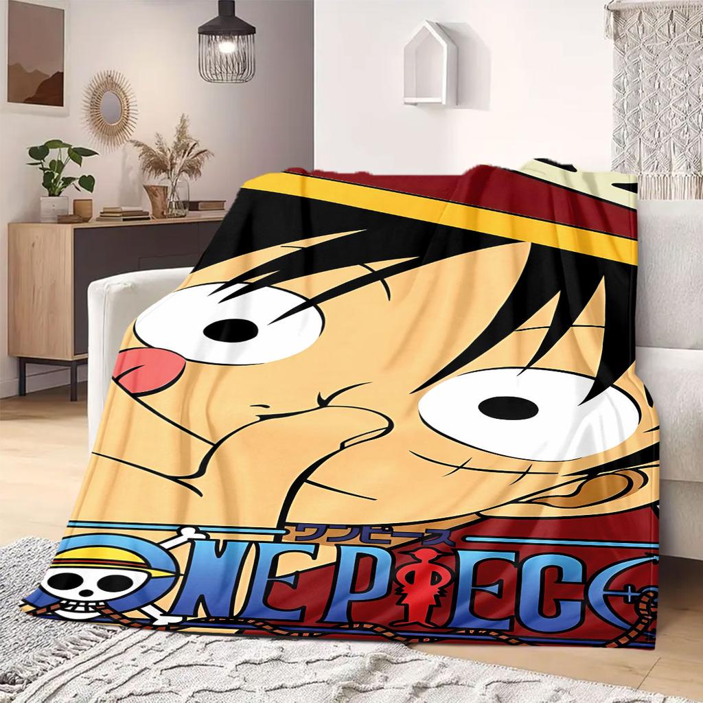 Coperta in Flanella Anime OnePiece Calda, Confortevole, Adatta per Camere da Letto, Divani, Letti, Sedie, Picnic, Viaggi
