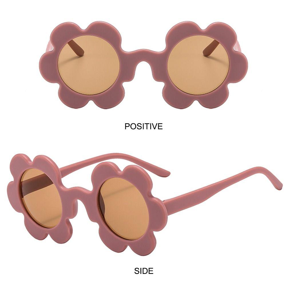 Cute Round Sunflower Sunglasses Uv400 Protection  Flower Shades Sun Glasses For Women