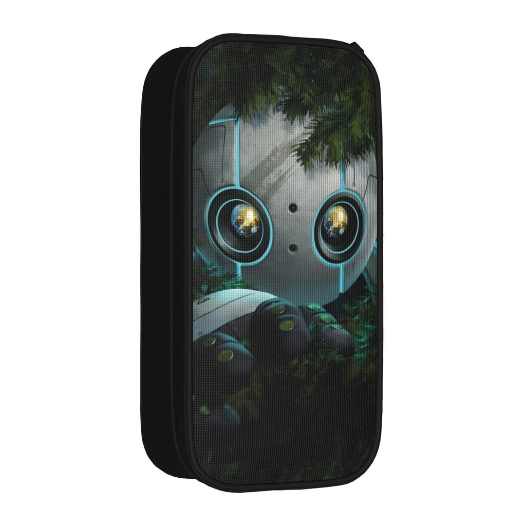 Wilds Roz Animated Pencil Case Lovely Robots Pen Box Bags Girls Boys Big Capacity School Supplies Gifts Pencil Box