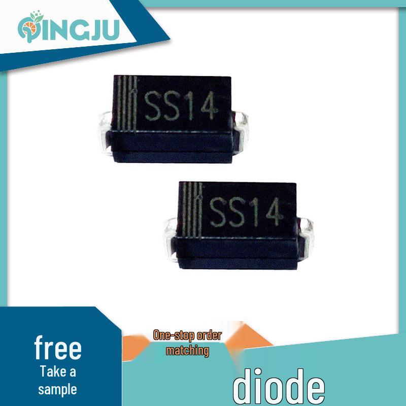 SS14 SK14 Schottky Diode, Surface Mount, 1A, 40V, SMA/DO-214AC Package (1N5819 Equivalent)