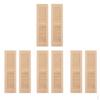 8pcs 1/12 Dollhouse Living Room Furniture Wood Shutters Diy Window Accessories, Unpainted