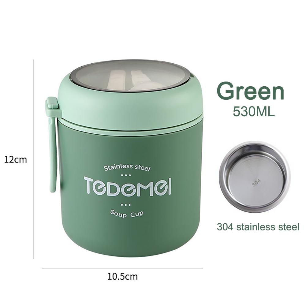 

530 мл термос для еды, изолированная чашка для супа, термос, контейнеры из нержавеющей стали, ланч-бокс, термосохраняет тепло для школьников