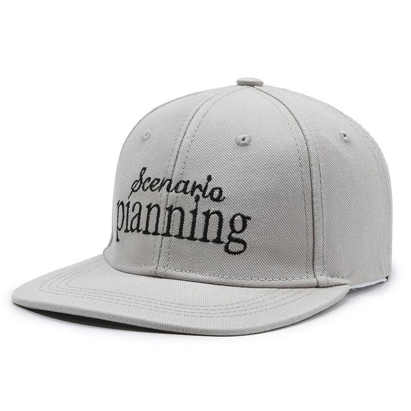 Embroidered Baseball Cap Retro Men Women Hip-Hop Cap Flat Brim Sun Hat