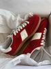 Leather niche silver German training shoes women's 2025 spring new retro round head splicing casual sports shoes Forrest Gump shoes