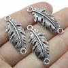 10 Pieces Connector Jewelry Findings Components Bracelet Vintage Feather Connector 35x14mm B13849