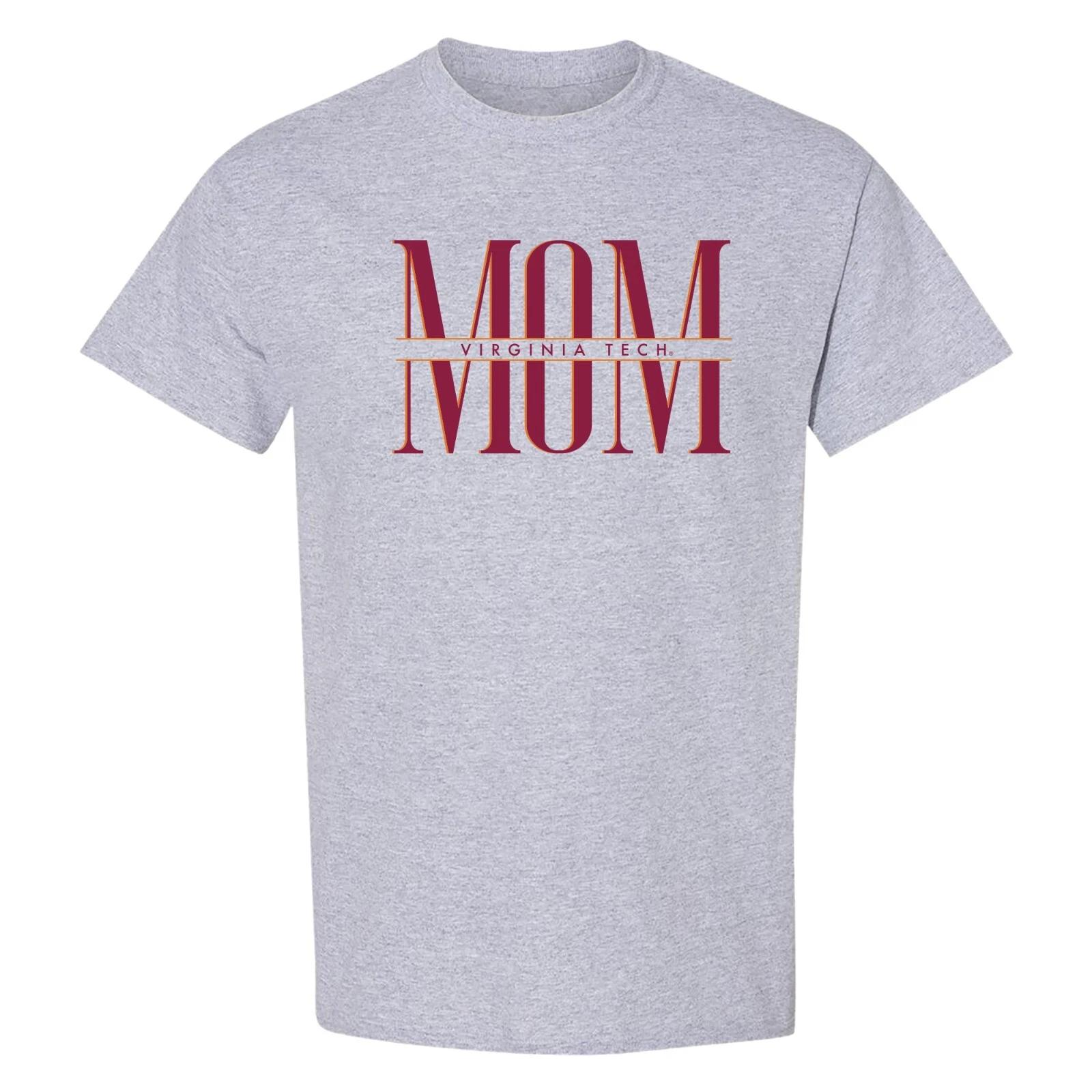 Virginia Tech Classic Mom T-Shirt - Sport Grey L