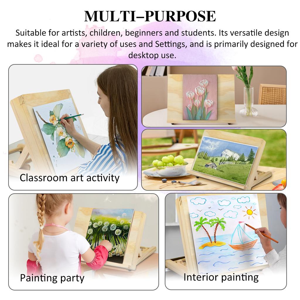 Wooden Easel Stand Foldable Adjustable Drawing Sketching Easel Enduring Sturdy Easel Stand Portable Drawing Sketching Easel