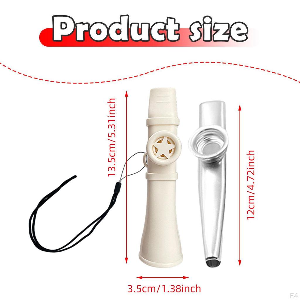 Kazoo Flute Portable Lightweight Party Favors with Neck Rope Musical Instrument for Show Gifts