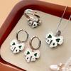 Manufacturer's Direct Of 2025 New Emerald Butterfly Set Women Fashionable Earrings Necklaces Rings Light Luxury Hair Replacement