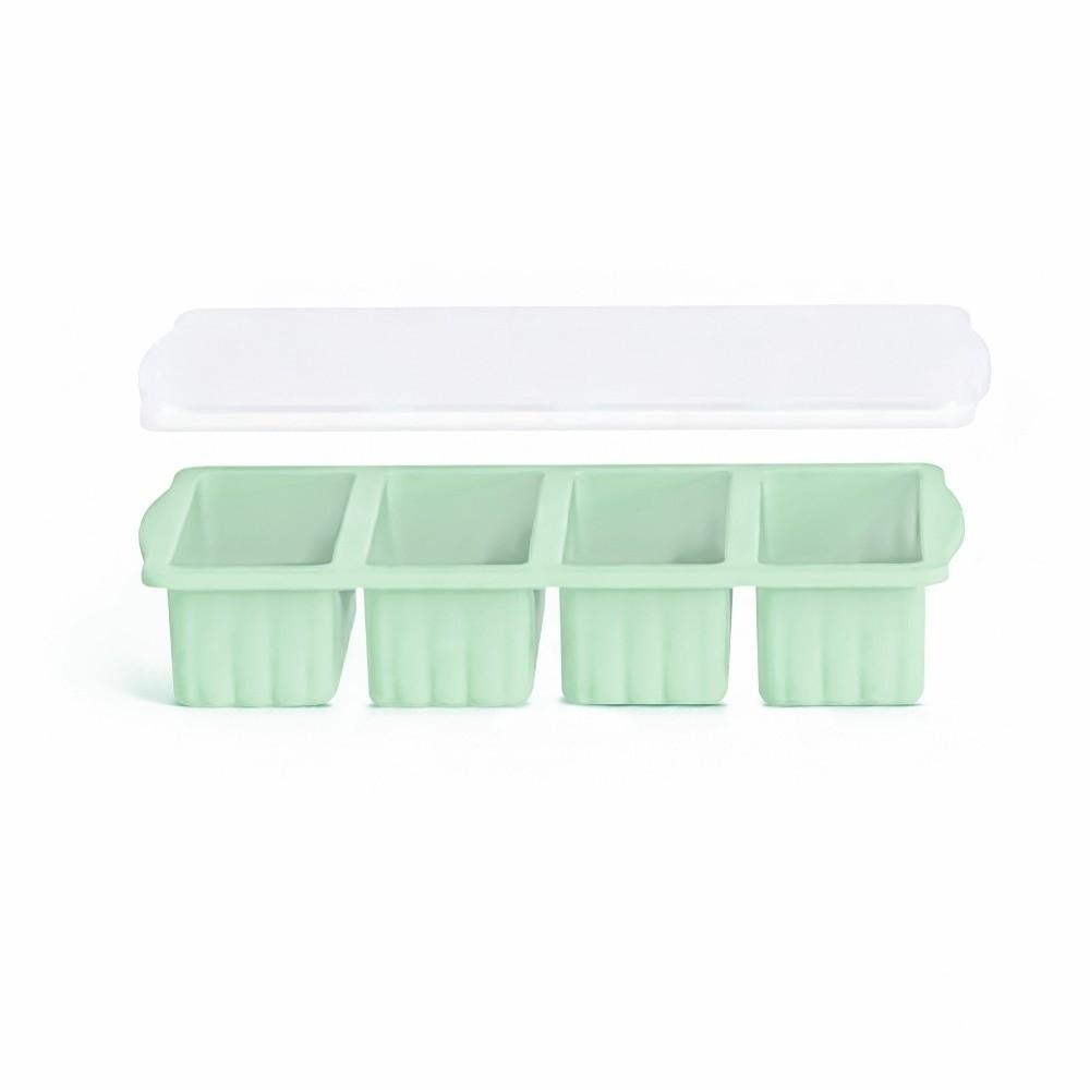 

Silicone Freezer Mold Reusable Ice Tray Mold New Refrigerated Food Storage Box Food Storage Green-4Grids