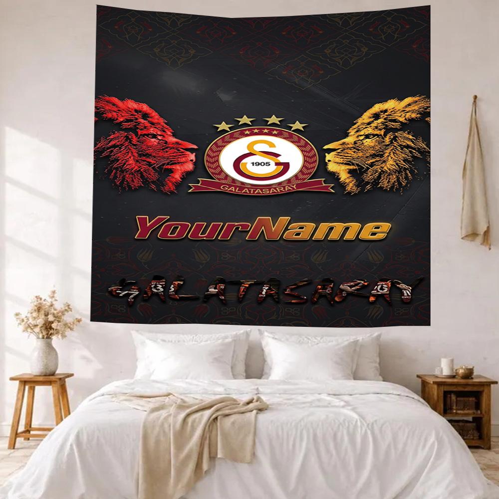 Galatasaray Custom Your Name Wall Decor Tapestry Art For Pet Memorial Birthdaywedding Party Backdrop Family Gift