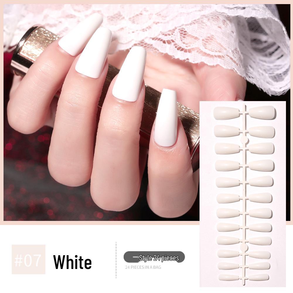 

Однотонные балетные накладные ногти - 17 оттенков французского маникюра чистый белый
