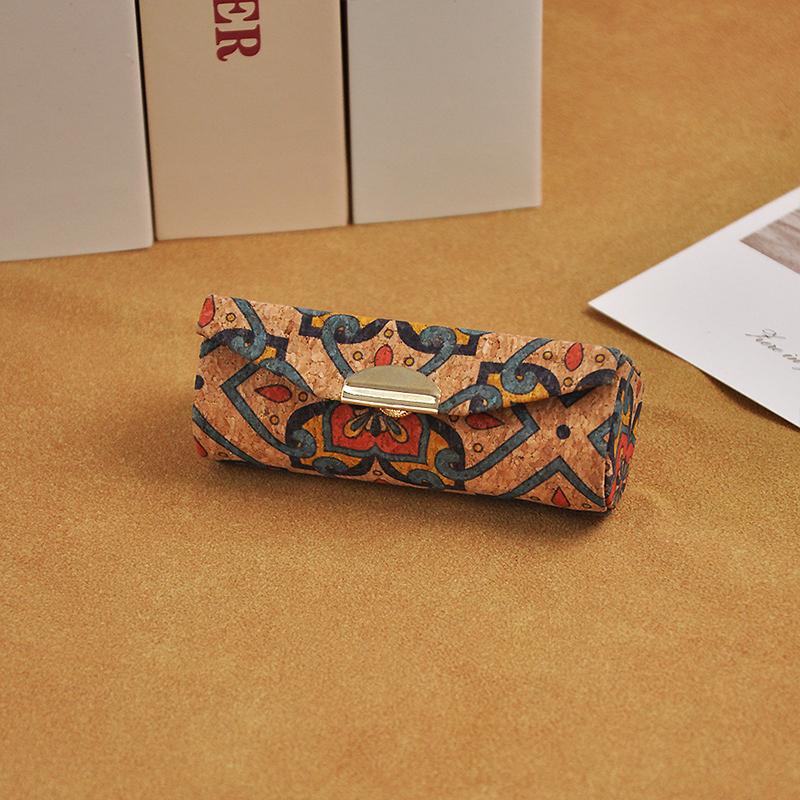 1pc Lipstick Case With Mirror Lipstick Case Retro Floral Wooden Lipstick Box Mini Portable Jewelry Case Home Storage Box