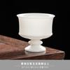 Boutique Porous White Jade Clay Teacup Hand Pulled Body Host Cup Dehua Sheep Fat White Porcelain Tea Bowl Master Cup Drinkware