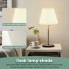 2Pcs Table Lamp Shade Linen Fabric Lampshade With Spider Fitter Detachable Barrel Shape Lamp Shade for Home Living Room Bedroom
