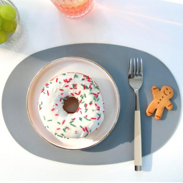 French Blanc Dessert Fruit Fork, Silver Cream, 4 Pieces, Korean Popular Tableware