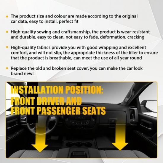 Bottom Cloth Seat Cover For 2014- Chevy Silverado 1500 2500HD 3500HD EOOH