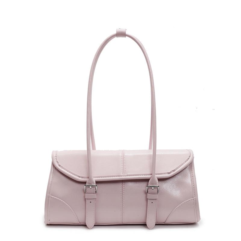 

Нишевая сумка подмышку женская сумка 2025 новая портативная сумка-багет темпераментная деловая модная сумка через плечо розовый