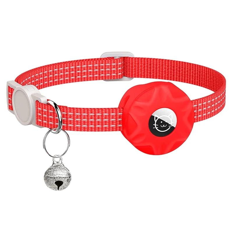 Pet Collar for Air Tags Shock & Water Proof Protective Holder for GPS Trackers Glows In the Dark Fits for Small Dogs