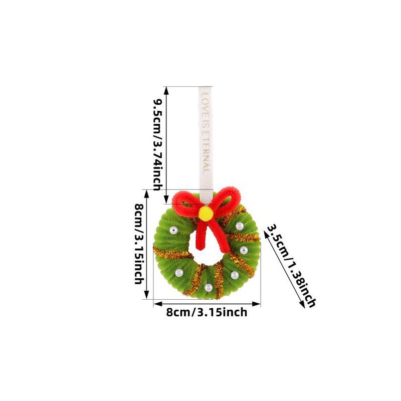 Christmas Tree Ornaments, Diy Decorative Hanging Ornaments With Pinecone, Mini Wreath Decor, Xmas Home Decorations