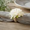 6pcs Silk Cloth Floral Napkin Rings White Fake Floral Napkin Holders  Banquet Party