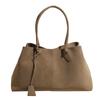 2025 Women Faux Suede Large Capaci Handbag High Quality Solid Color Tote Bag Versatile Retro Designer Shoulder Bags Commuter Bag