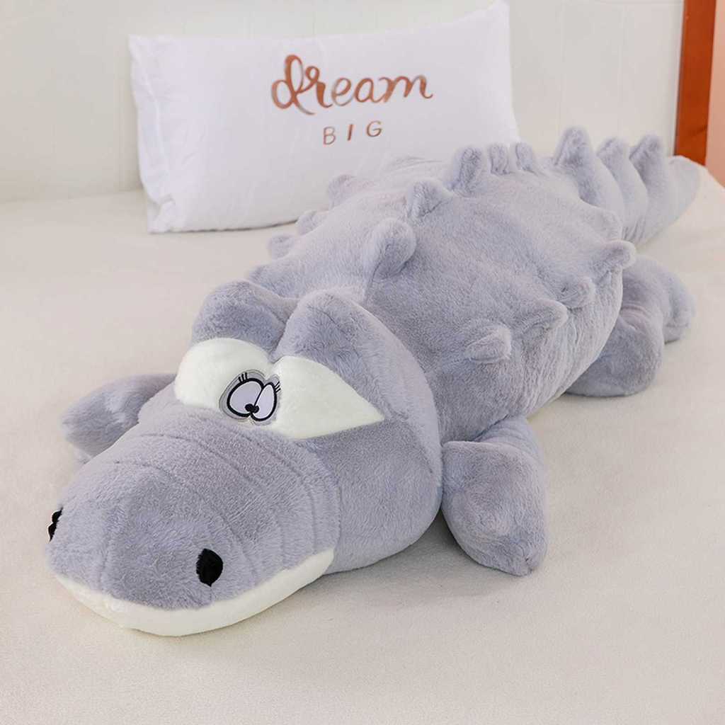 Cartoon Crocodile Plush Toy Sleeping Pillow For Girls Gift Microfiber Softness