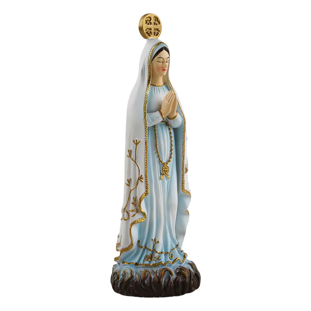 Lady Of Mary Blessed Virgin Mother Mary Catholic Religious Gift Resin Figurine Statue Virgin Mary Sculpture Home Decoration