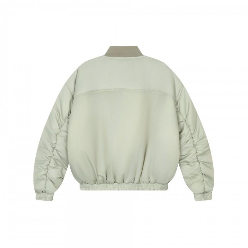 Unisex Thickened Nylon Bomber Jacket Winter Warm Oversized Casual Coat Teens Adults