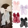 Large Hair Bow Clip with Long Tails Elegant Bows for Women Girls Hair Accessories
