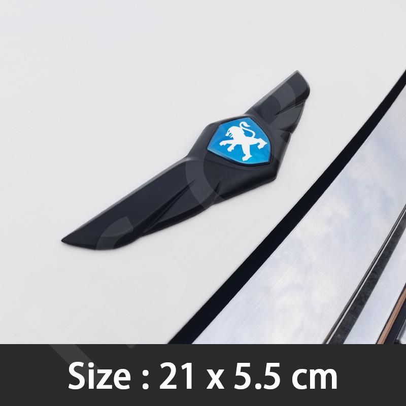 עבור פיג'ו 207 307 308 407 408 508 4008 5008 2008 206 107 סמל גריל קדמי לרכב מדבקות צורות כנף תג קדמי אביזרים