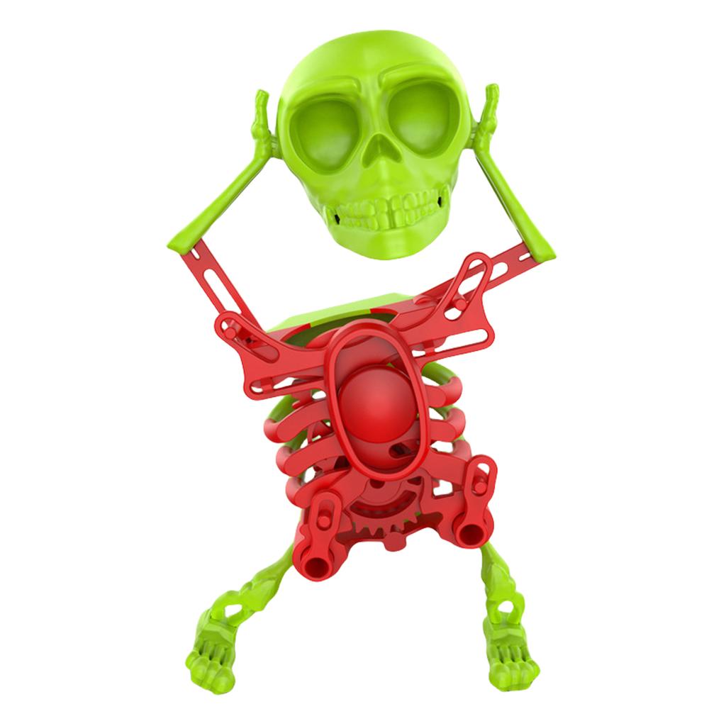 Dancing Skeleton Toy 3D Swinging Wind Up Skeleton Skeleton Statue for Desk Decoration and Stress Relief Halloween Party Favors