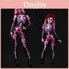 Womens Halloween Skeleton Cosplay Bodysuit Jumpsuit For A Spooky Look