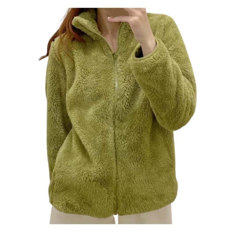 Giacca da Donna Leggera Taglie Forti con Zip in Pile Capospalla Inverno Autunno