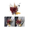 Elegantes staubiges Seidenrosen Ansteckblumen für Herren Set von 5 für Bräutigame und Trauzeugen Hochzeits-Abschlussball-Party-Zubehör