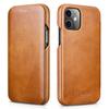 Husă Flip Ultra Subțire din Piele Naturală pentru iPhone 13 Mini 5.4 Inch Stil Retro cu Finisaj Magnetic Anti-Amprentă