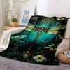 1pc Dragonfly Art Blanket Lightweight Blanket Throw Blanket For Sofa, Bed, Travel, Camping, Livingroom, Office, Couch, Chair yy251010006