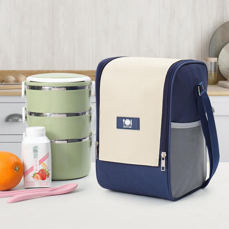 New Lunch Bag Portable Food Thermal Box Durable Office Waterproof Cooler Fresh-Keeping Insulated Case Outdoor Camping Travel
