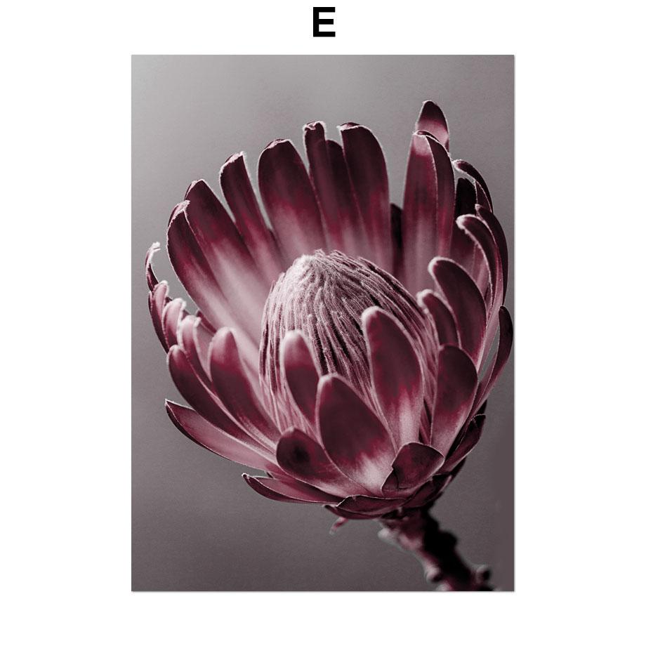 

Постеры на скандинавскую тему и принты, большой розовый пион, роза, листья, настенная живопись на холсте, настенные картины для гостиной, домашний декор 30x40cm No Frame